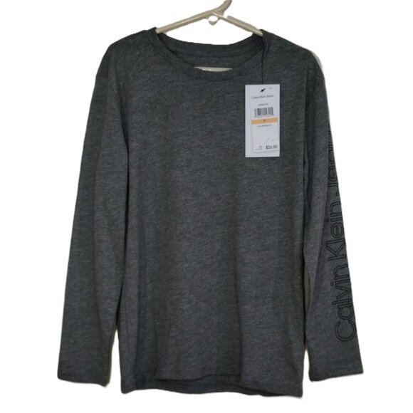 Calvin Klein Jeans Other - Calvin Klein Jeans Shirt Boys Size 7 Gray Long Sleeve Crew Neck Soft Comfortable